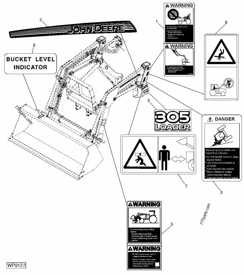 305 john deere loader specs