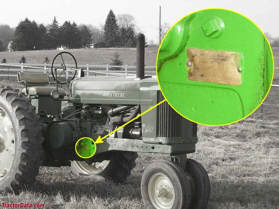 60 john deere specs