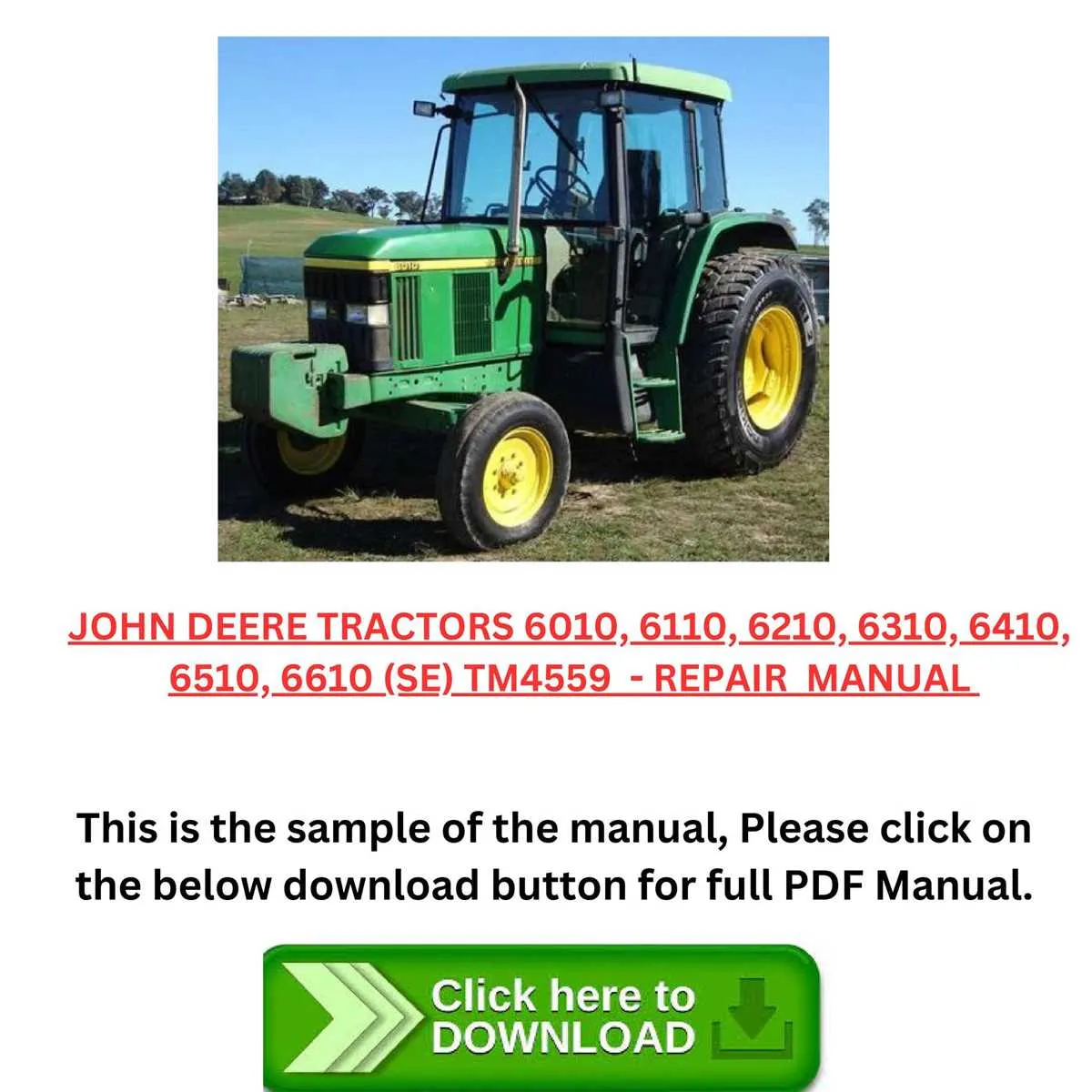 6210 john deere specs