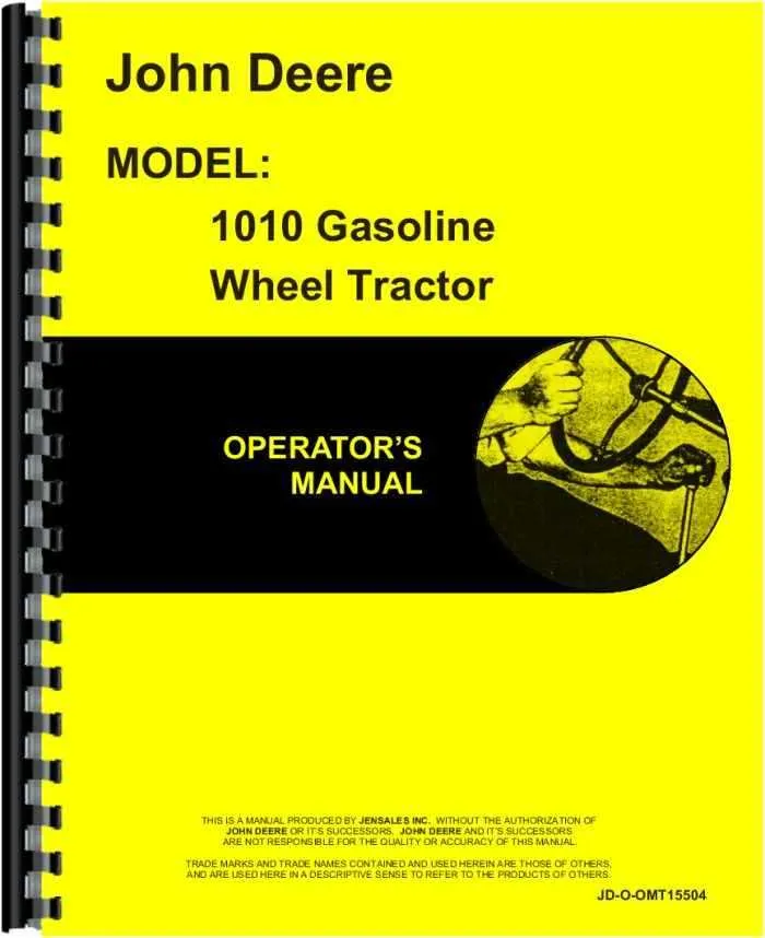 john deere 1010 gas specs