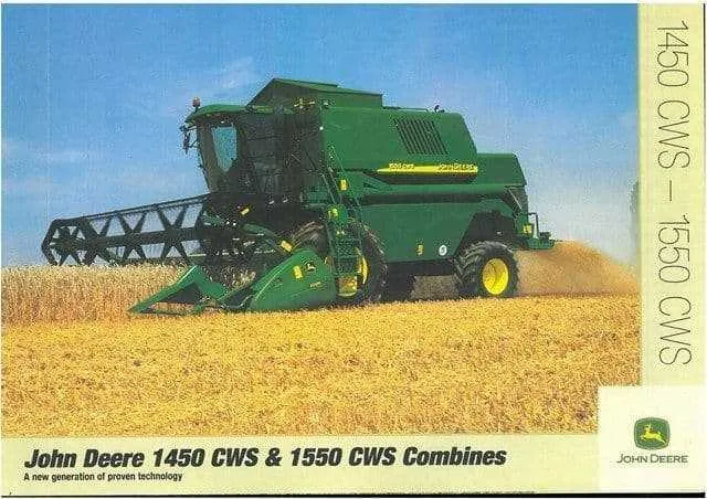 john deere 1550 combine specs