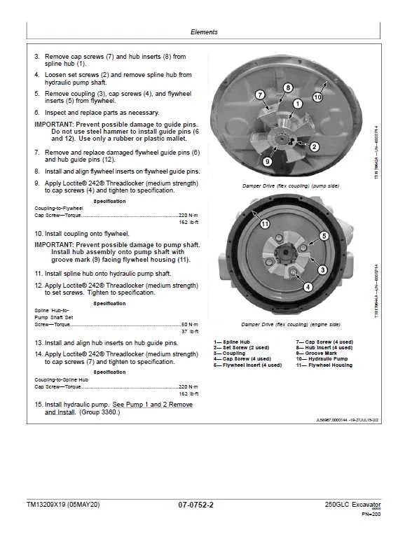 john deere 250glc specs