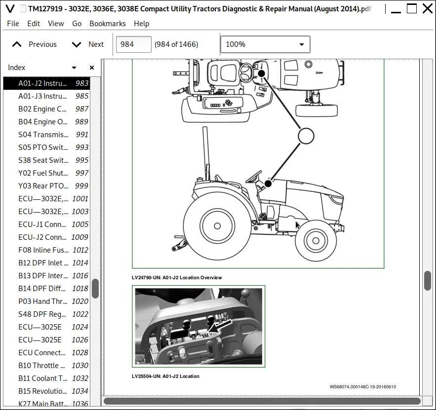 john deere 3032e torque specs