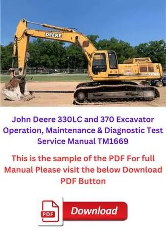 john deere 330clc excavator specs