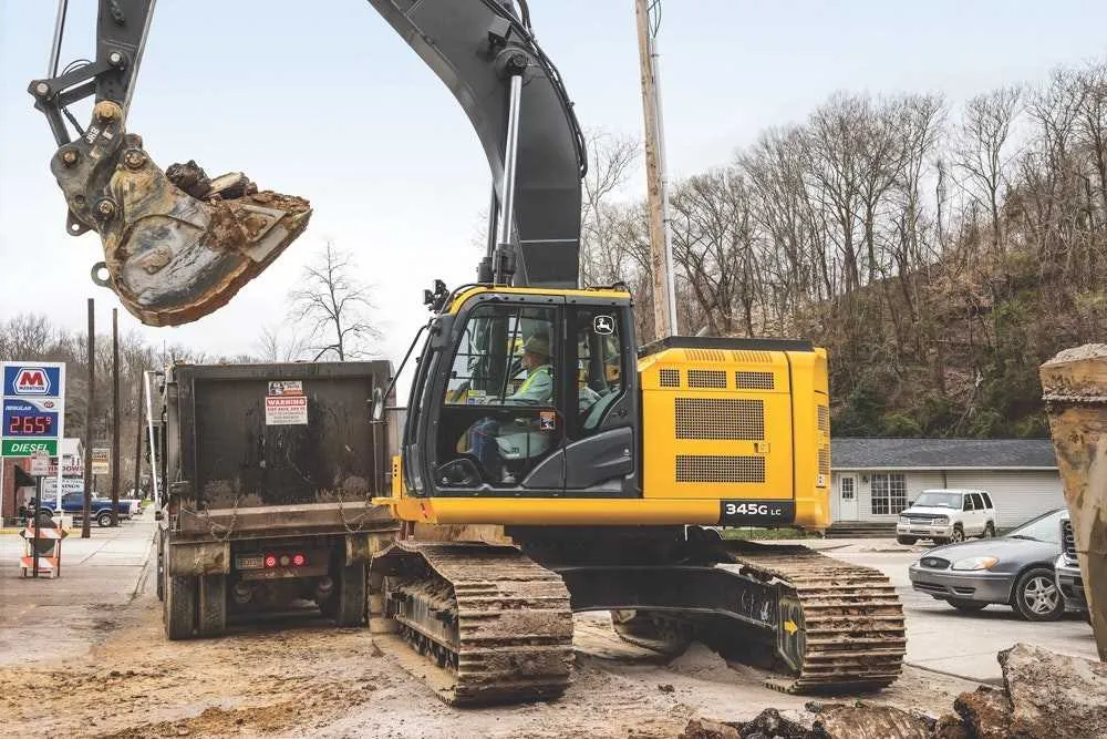 john deere 345g excavator specs