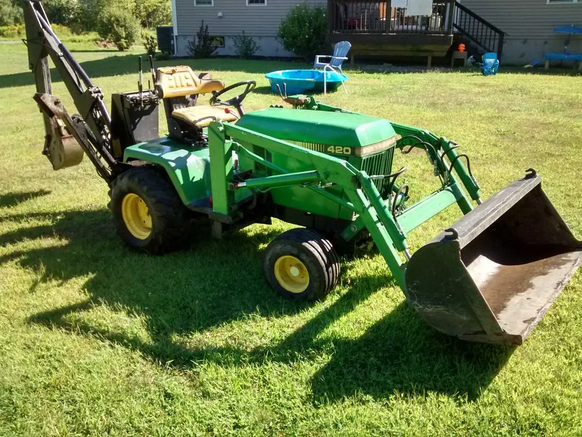 john deere 420 lawnmower specs