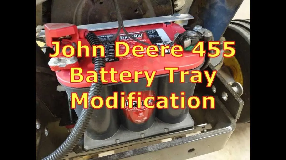 john deere 455 battery specs