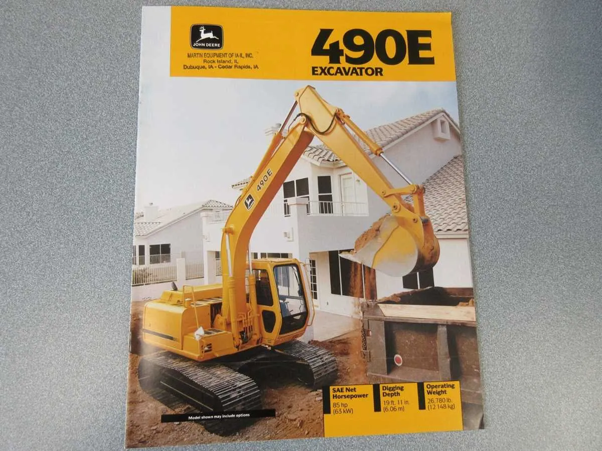 john deere 490e excavator specs