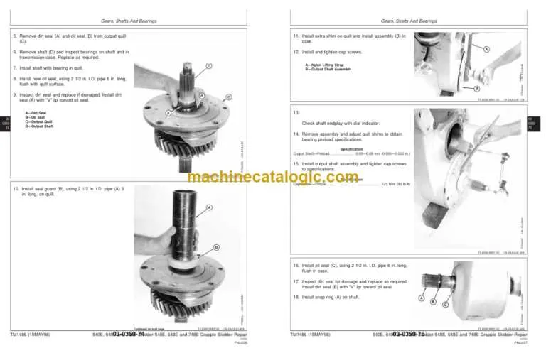 john deere 548e specs
