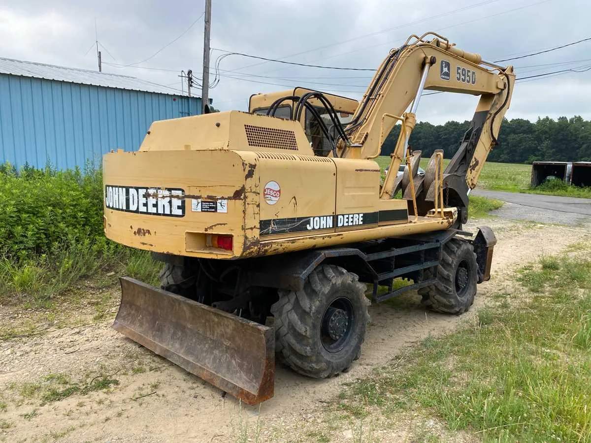 john deere 595d wheel excavator specs