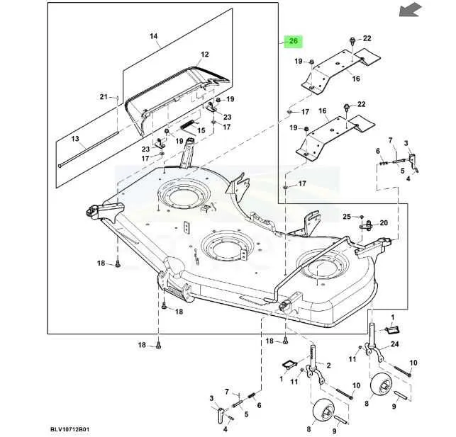 john deere 60d mower deck specs