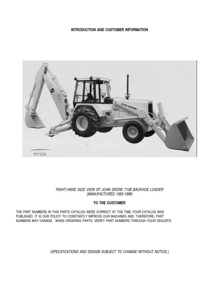john deere 710b backhoe specs