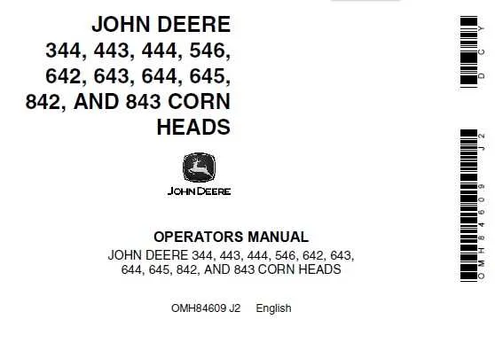 john deere 843 corn head specs