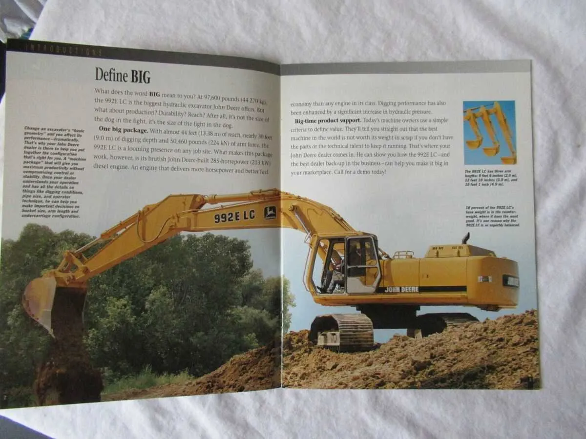 john deere 992e lc specs john deere 992e lc specs