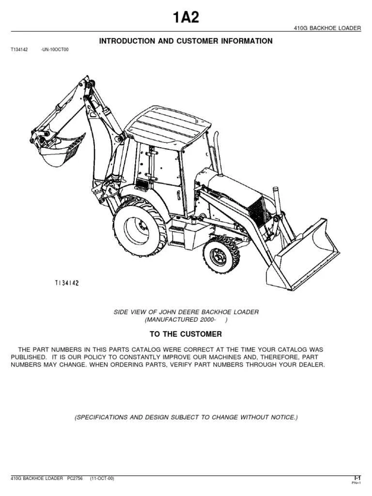 john deere backhoe 410g specs