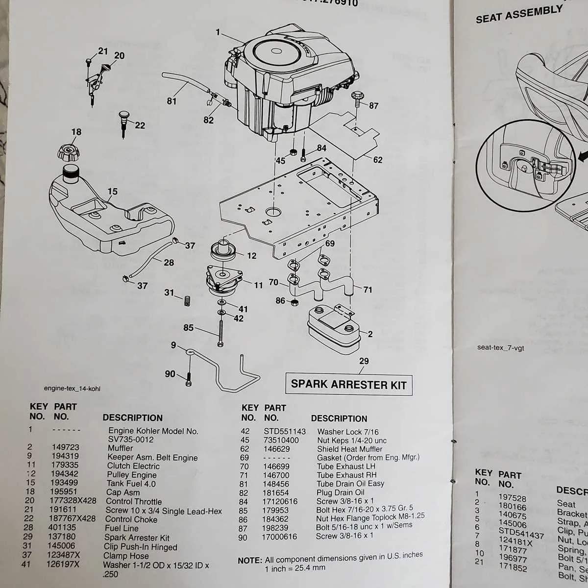 john deere blade torque specs