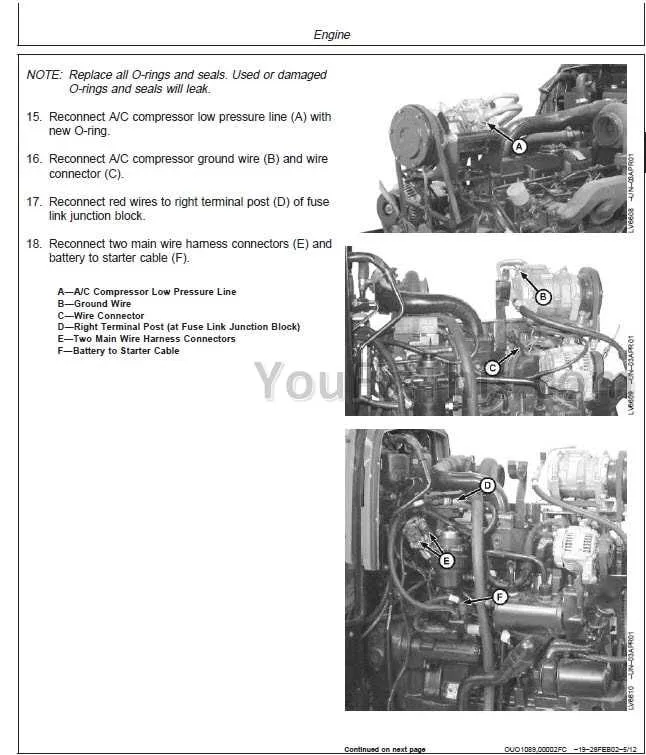 john deere engine rebuild specs