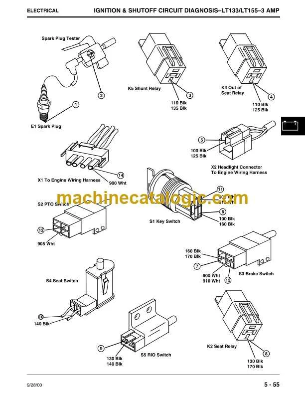 john deere lt155 lawn tractor specs
