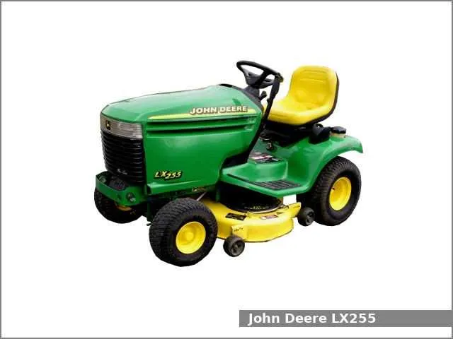 john deere lx255 riding mower specs