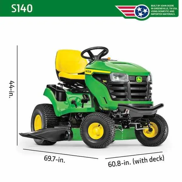 john deere s130 vs john deere s120 lawn tractor specs