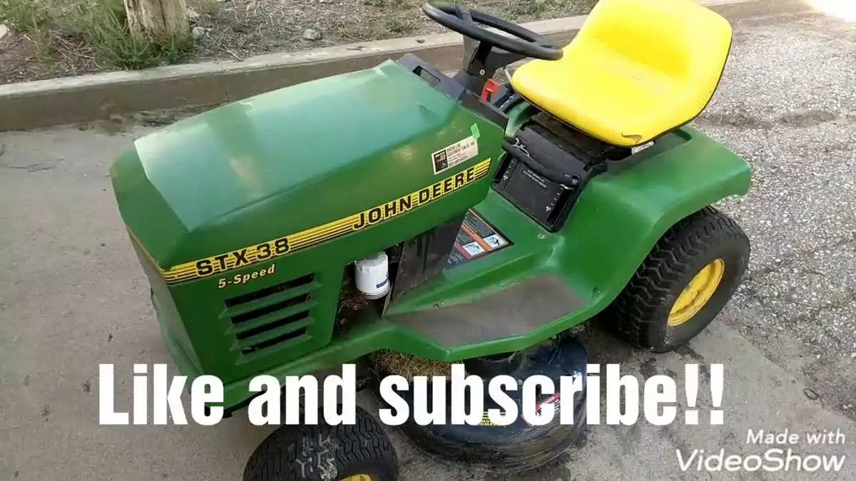 john deere stx38 black deck specs