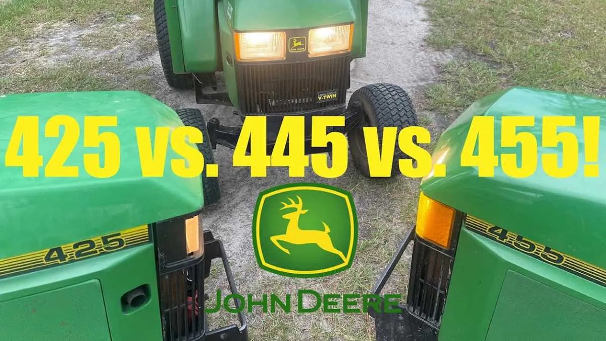 spec john deere 425 mower