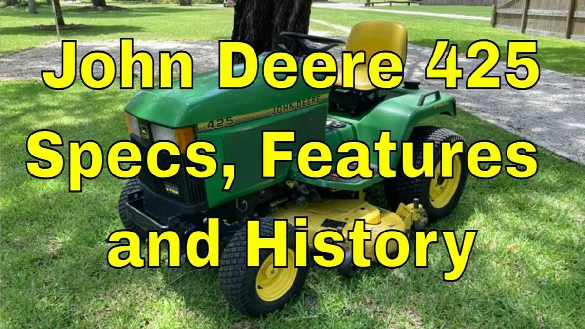 spec john deere 425 mower