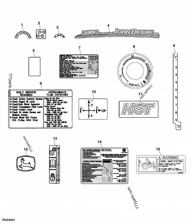 john deere 2320 hst tractor specs
