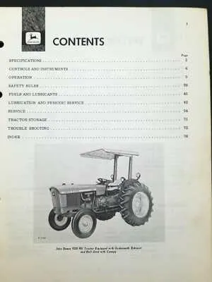 john deere model 1020 specs