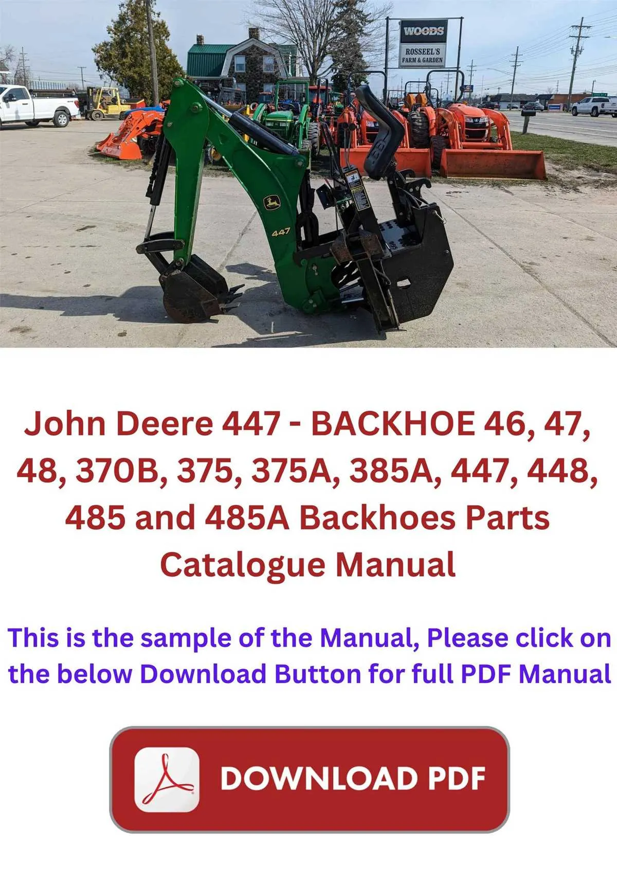 john deere model 47 backhoe specs