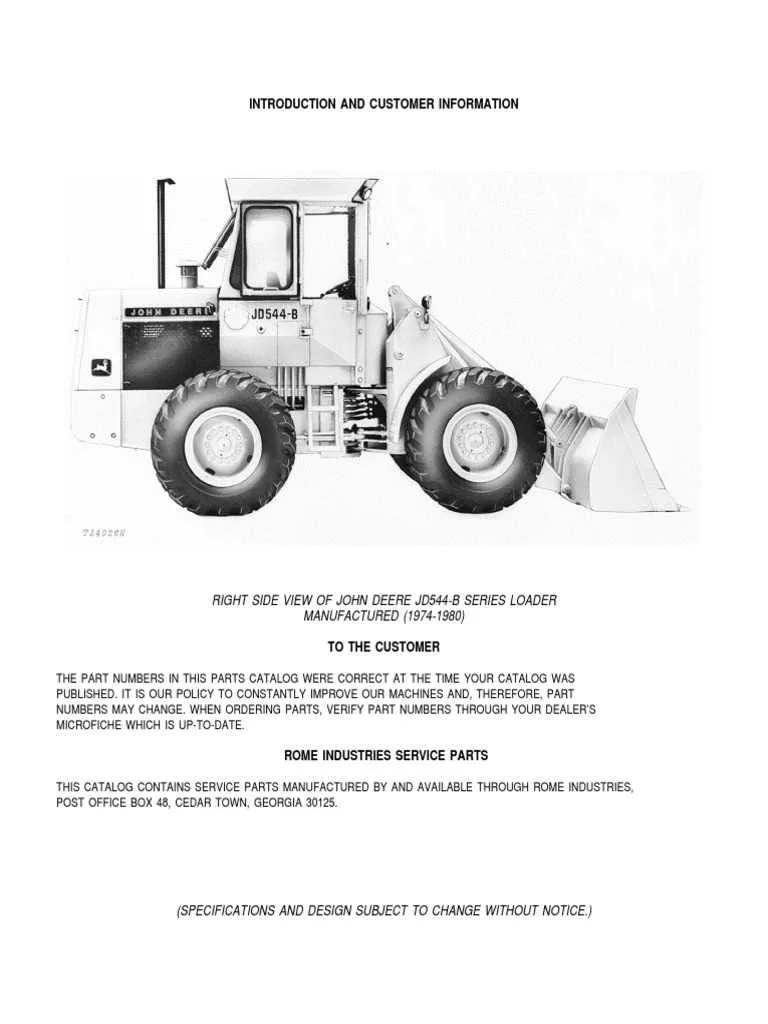 544b john deere loader specs 544b john deere loader specs