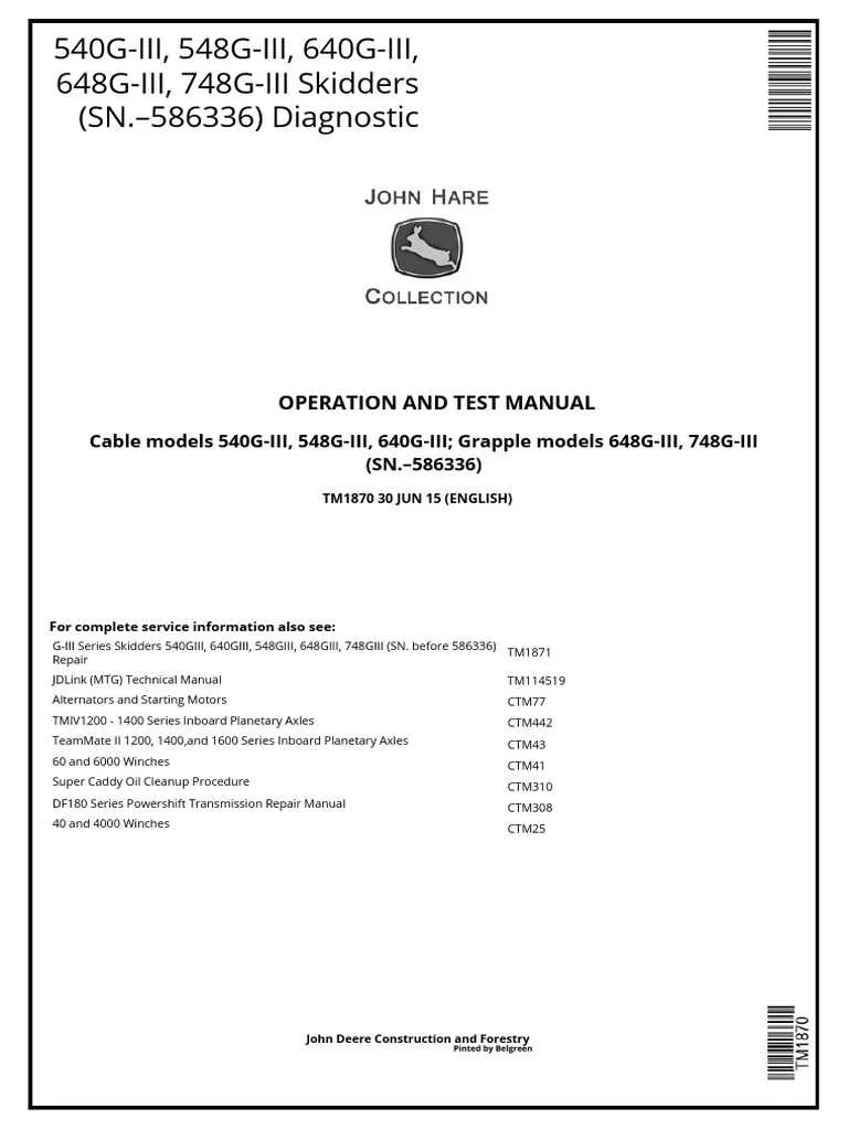 john deere 548g iii specs