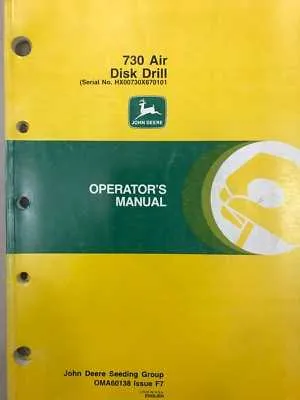 john deere 730 drill specs
