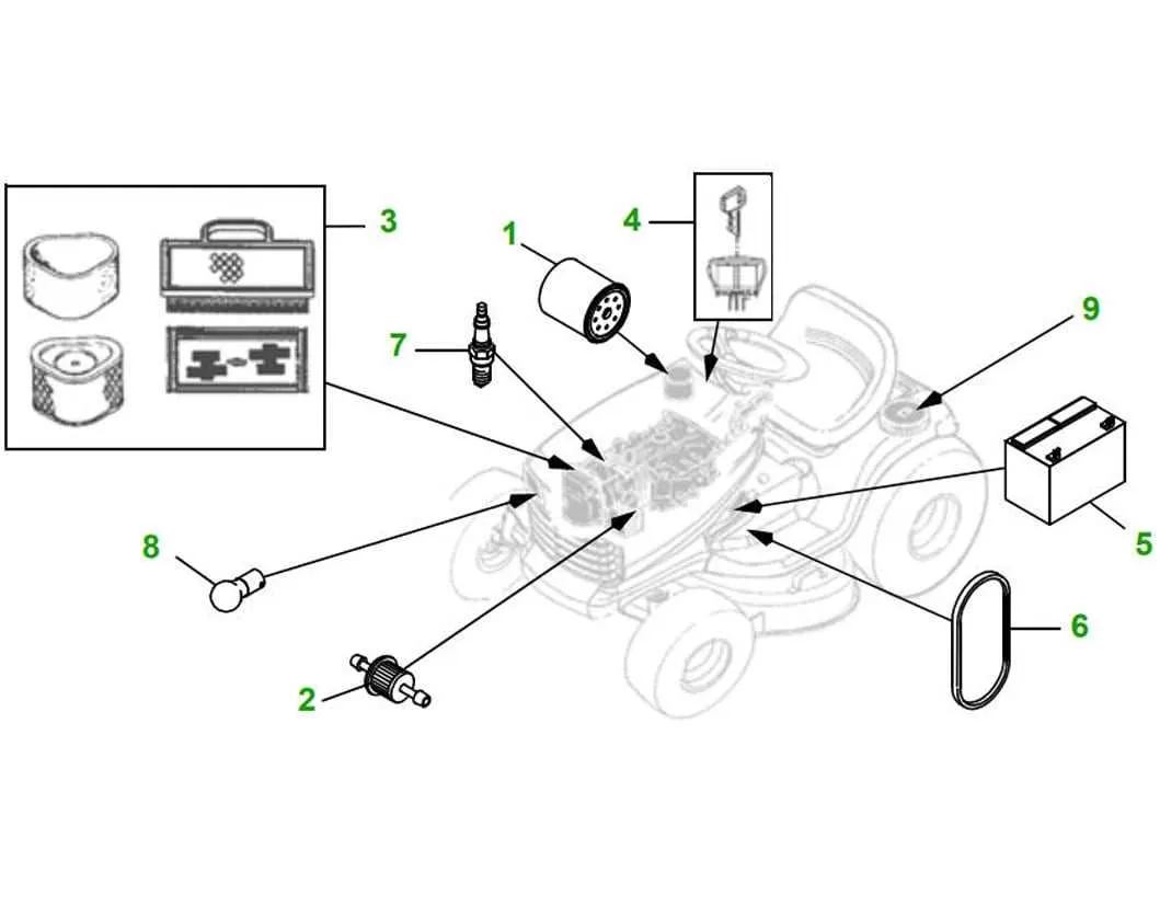 john deer l100 motor specs