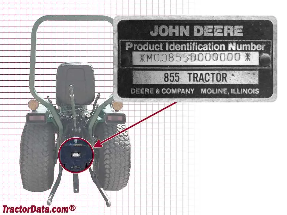specs on john deere 855