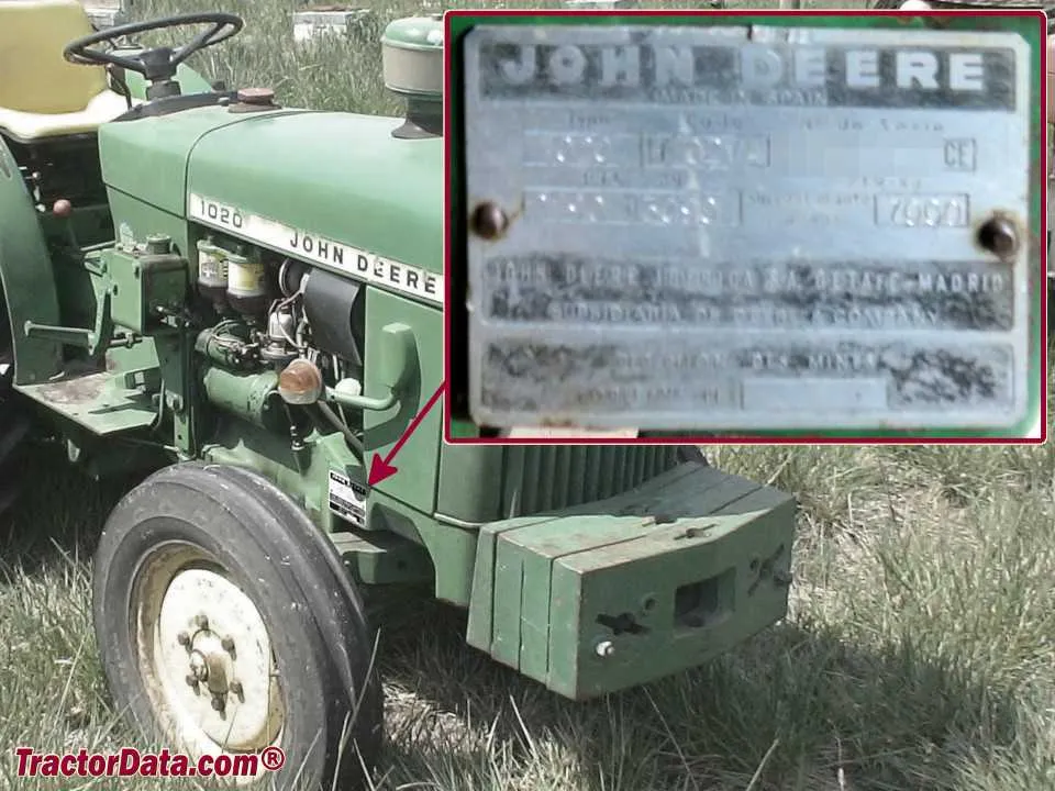 john deere 1020 loader specs