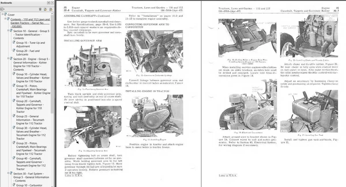 john deere 112 lawn tractor specs