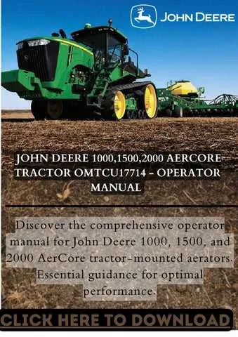 john deere 1500 aercore specs