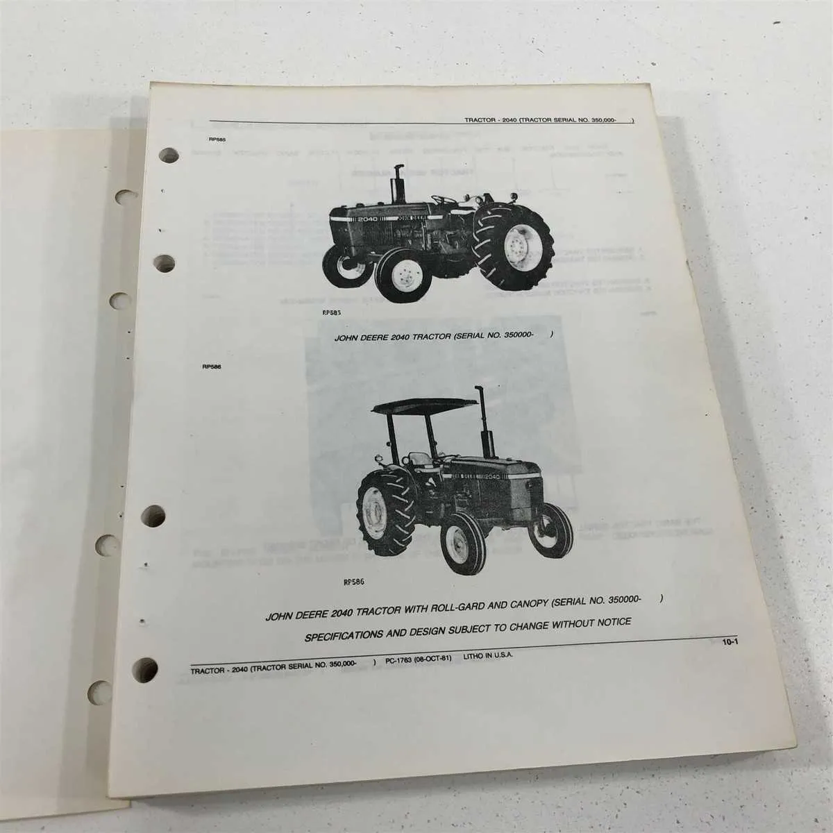 john deere 2040 reviews specs