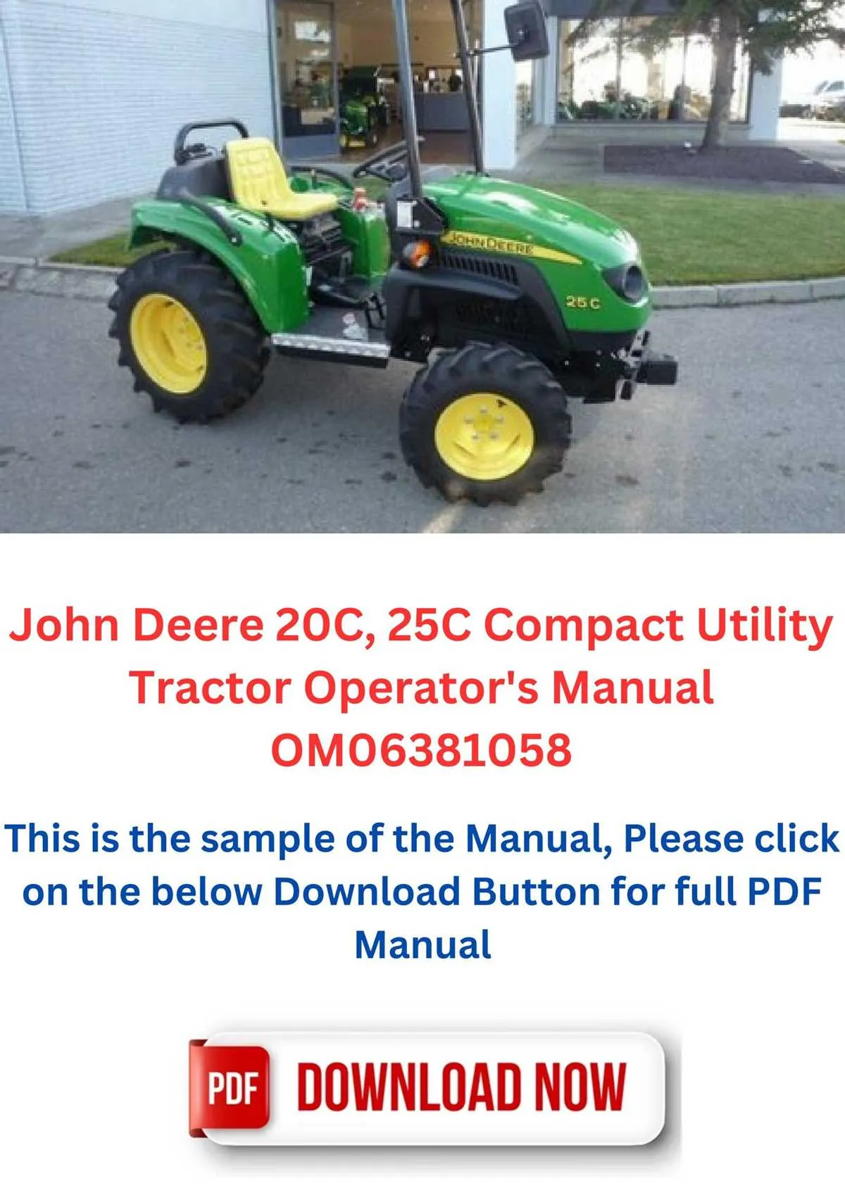 john deere 20c specs