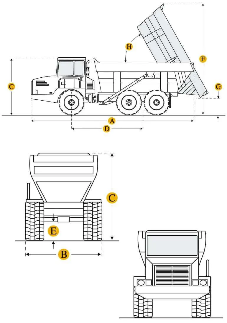 john deere 300d haul truck specs