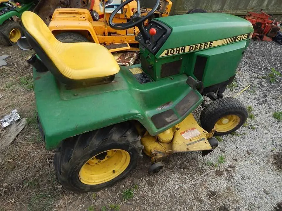 john deere 316 mower specs