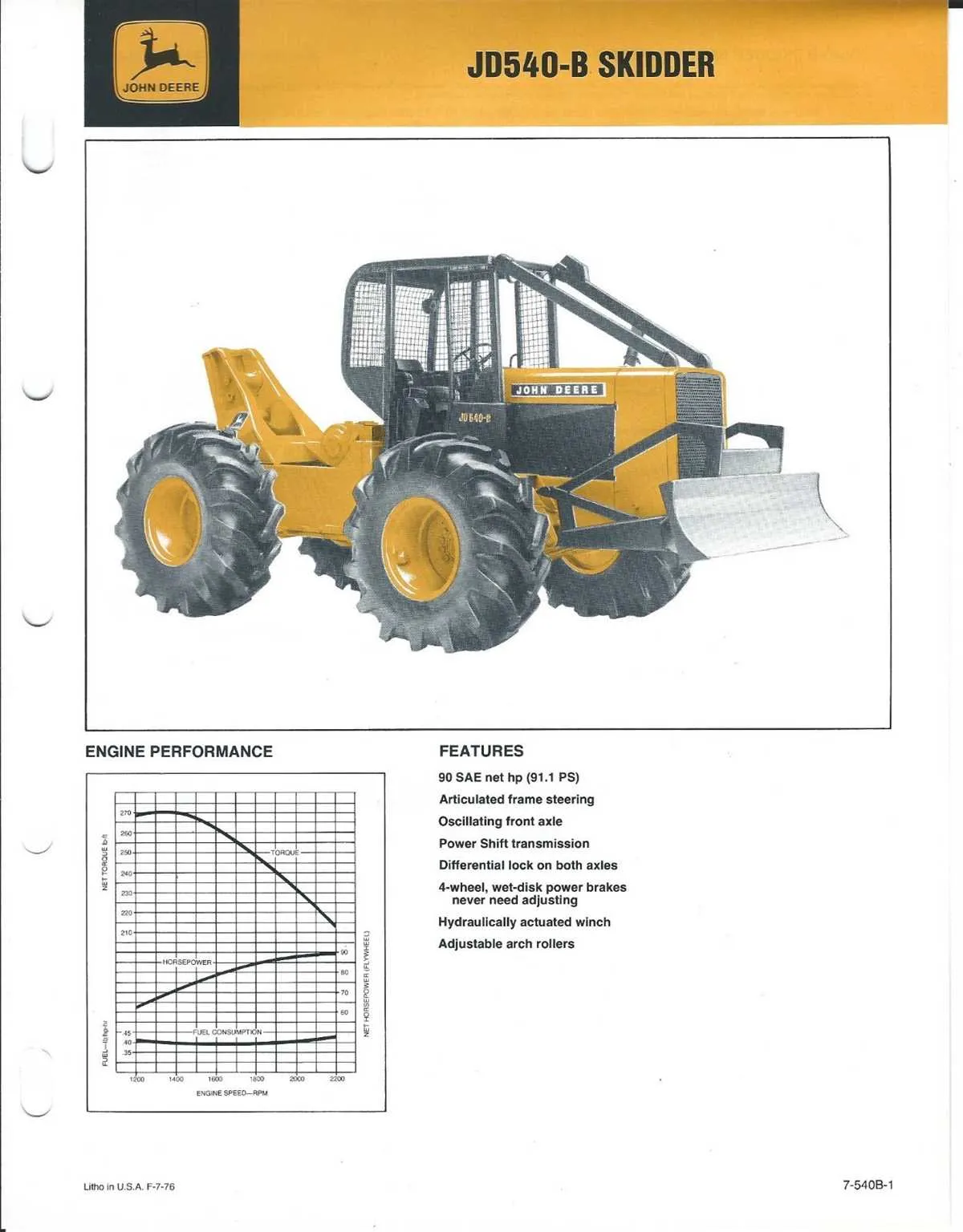 john deere 440c specs