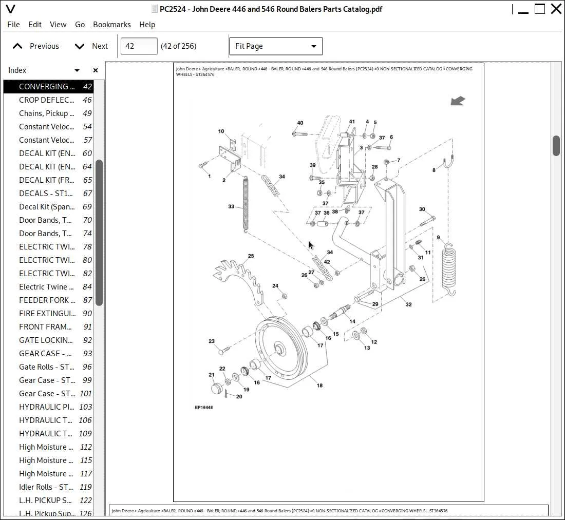 john deere 446 specs