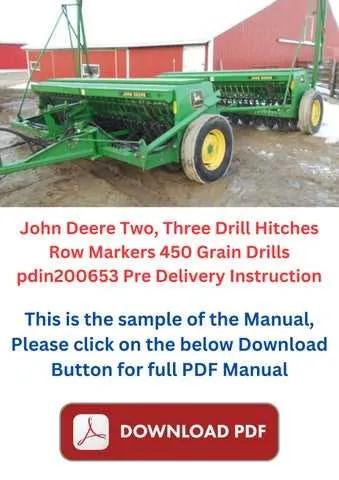 john deere 450 grain drill specs