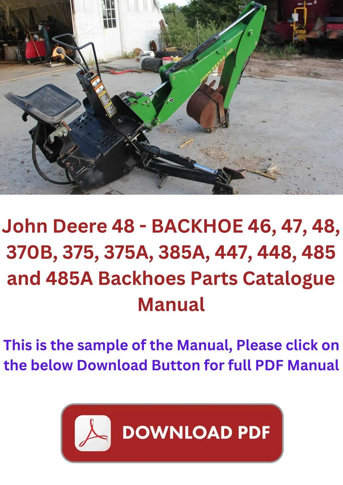 john deere 485 backhoe specs john deere 485 backhoe specs