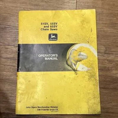 john deere 65sv chain saw spec