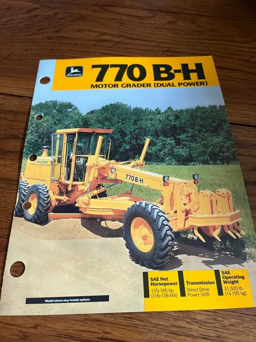 john deere 770b grader specs