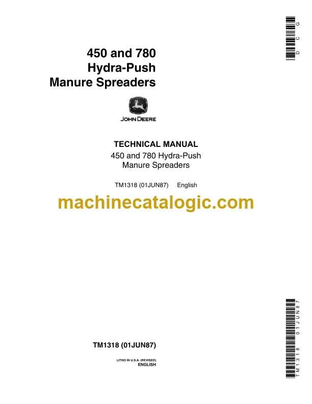 john deere 780 manure spreader specs