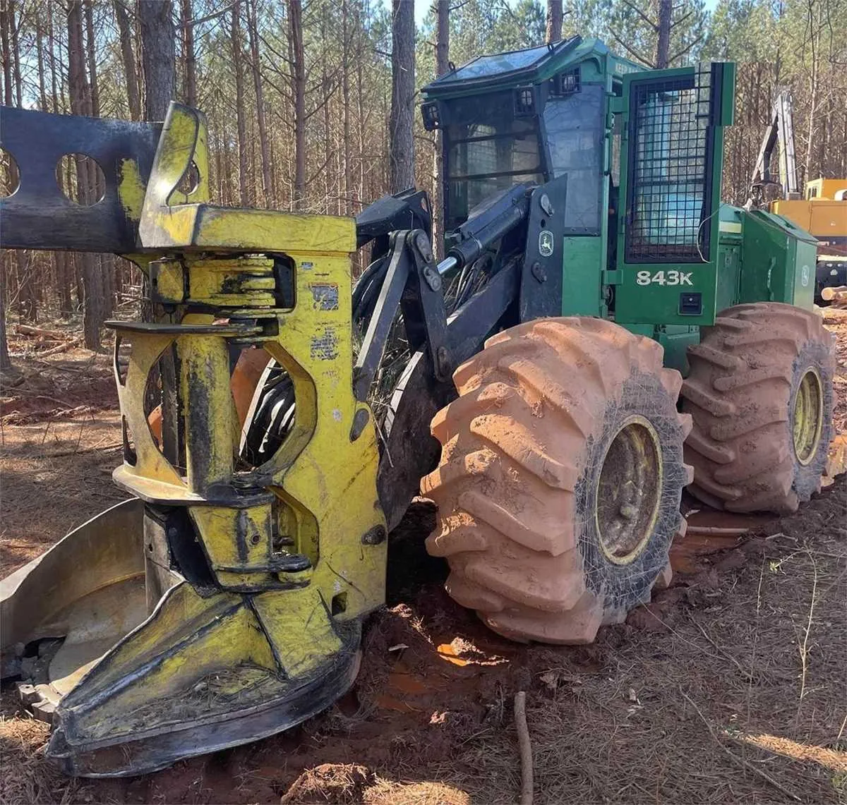 john deere 843k feller buncher specs